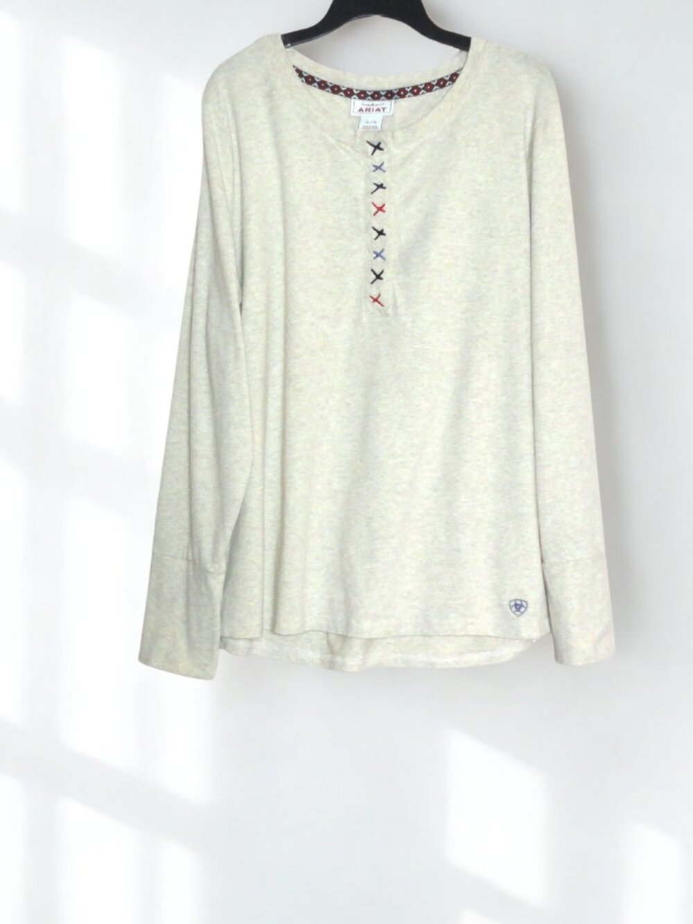 Ariat XL Women's Beige Higley Long Sleeve Top